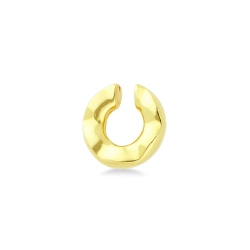 Earcuff lucido ondulato in oro giallo 750