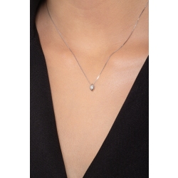 Rice grain pendant with diamond 2