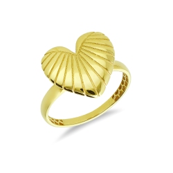 Herz Ring 750er Gelbgold