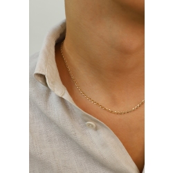 Collier maille large type groumette Or Jaune 18k 50 cm 2