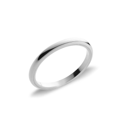 18k white gold thin wedding band