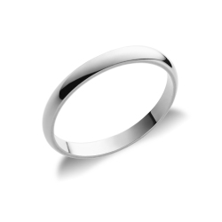 18k white gold classical wedding ring 