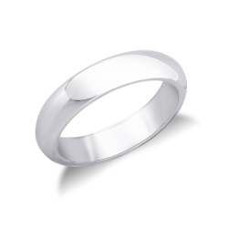 Alliance femme or blanc 18k classique 