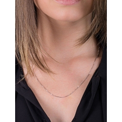 Chaîne en or blanc 18k maille vénitienne 50cm 2