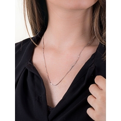 Necklace 18k White Gold with Venetian knit 2