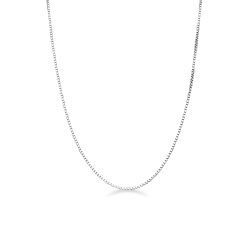 18k white gold wheat necklace, 40 cm