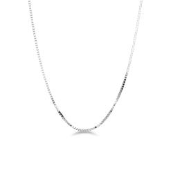 Venetian link necklace in 18k white gold