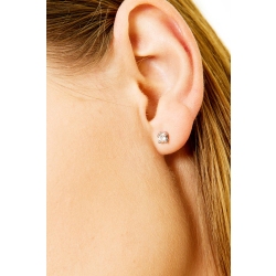 Boucles d'oreilles en or blanc 18k avec diamants 0.24 ct 2