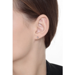 Stud earrings in white gold 18k with diamonds  2