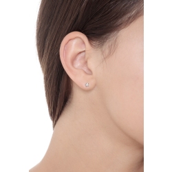 18k white gold diamond stud earrings, 0,12 ct 2