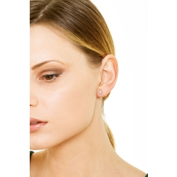 4 claw diamond stud earrings in white gold 18k 2