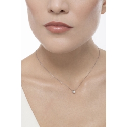 Colgante solitario a bisel oro blanco 18 kilates diamante 0.07 quilates 2