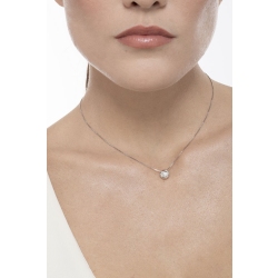 Weißgold -Damenkette mit Diamant-Anhänger 2