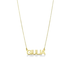 Collar personalizable en oro amarillo 750 letras mayusculas