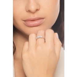 White gold 18k trilogy diamond ring 1,20 ct 2