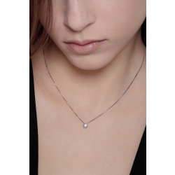 18k white gold solitaire necklace with 0.20 ct diamond 2