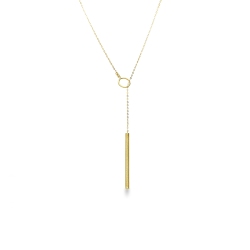 Collana scorsoio con barretta in oro giallo 18k