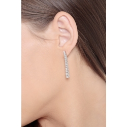 Pendientes oro blanco y diamantes riviere  2