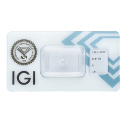 IGI Certified Diamond   CT 0,31   E   I.F.