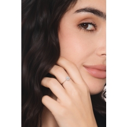 Blumenring aus 18k Weißgold mit Diamanten  2