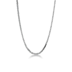 Byzantine style necklace in 18k white gold