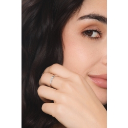 Solitärring Spannfassung Weißgold mit 0.10 kt Diamant 2