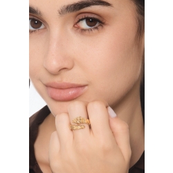 Anillo serpiente abierto en oro amarillo 18k 2