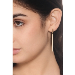 Pendientes colgantes en oro amarillo 18k, 6 cm 2