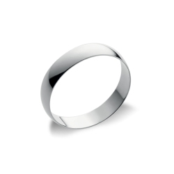 Wedding ring in 750 white gold