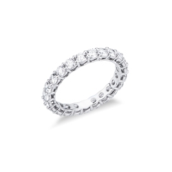 Bague eternity en or blanc 18k avec diamants