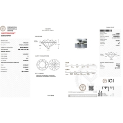Diamante certificado IGI 1.00CT D VS1  2