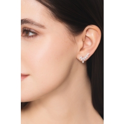Earrings in white gold 18k with diamonds 2