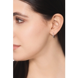 Einzelne Creole Damen Weißgold mit Diamanten 2