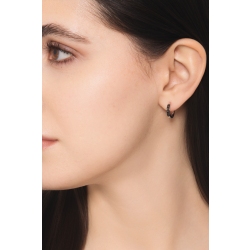 Créole en or blanc 18 carats avec diamants 2