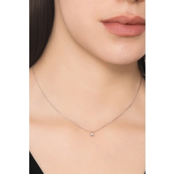 Collier diamant 0.05 ct en or blanc 18k 2