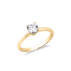 Monture solitaire linéaire en or 18k 2