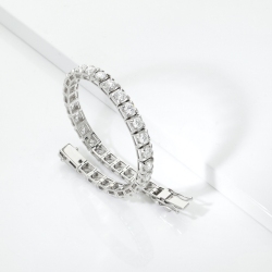 Pulsera Tennis Oro Blanco 750 y Diamantes