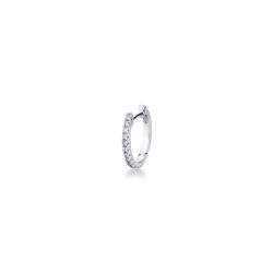 Pendiente único elegante Oro Blanco 18k diamantes