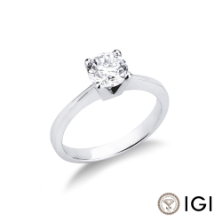 Verlobungsring aus Weißgold 18K mit einem 0,90 Karat Diamanten