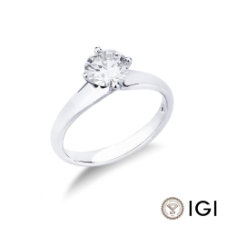 18K Weißgold Antragsring mit 0,90 Karat Diamanten 