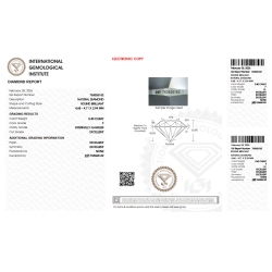 Diamante certificado IGI 0.40CT F IF 2