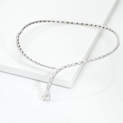 GIROCOLLO CHOKER CON GOCCIA CT1.00 F/VS CERTIFICATA E BRILL G/VS