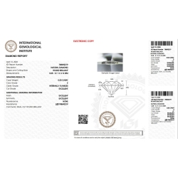 IGI Certified Diamond   CT 0,50  E  IF 2