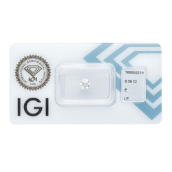 IGI Certified Diamond   CT 0,50  E  IF