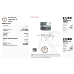 IGI Certified Diamond   CT 0,40   D   VS 1 2