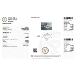 IGI Certified Diamond   CT 0,50  D  VS 1 2