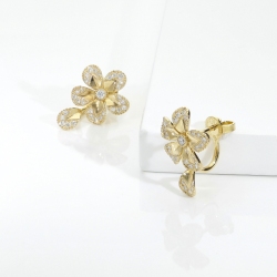 ORECCHINI A FIORE CON BRILLANTI