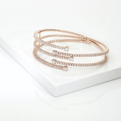 BRACCIALE SEMIRIGIDO CON BRILLANTI