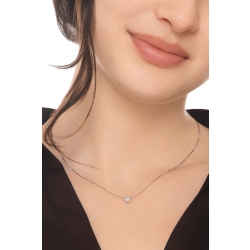 Blumenkette Weißgold 18K mit Diamanten 2