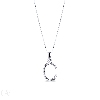 Letter C pendant with diamonds in 18k white gold